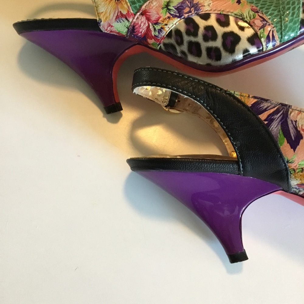 POETIC LICENSE LEATHER PEEP TOE SLING BACKS - Picture 8 of 13